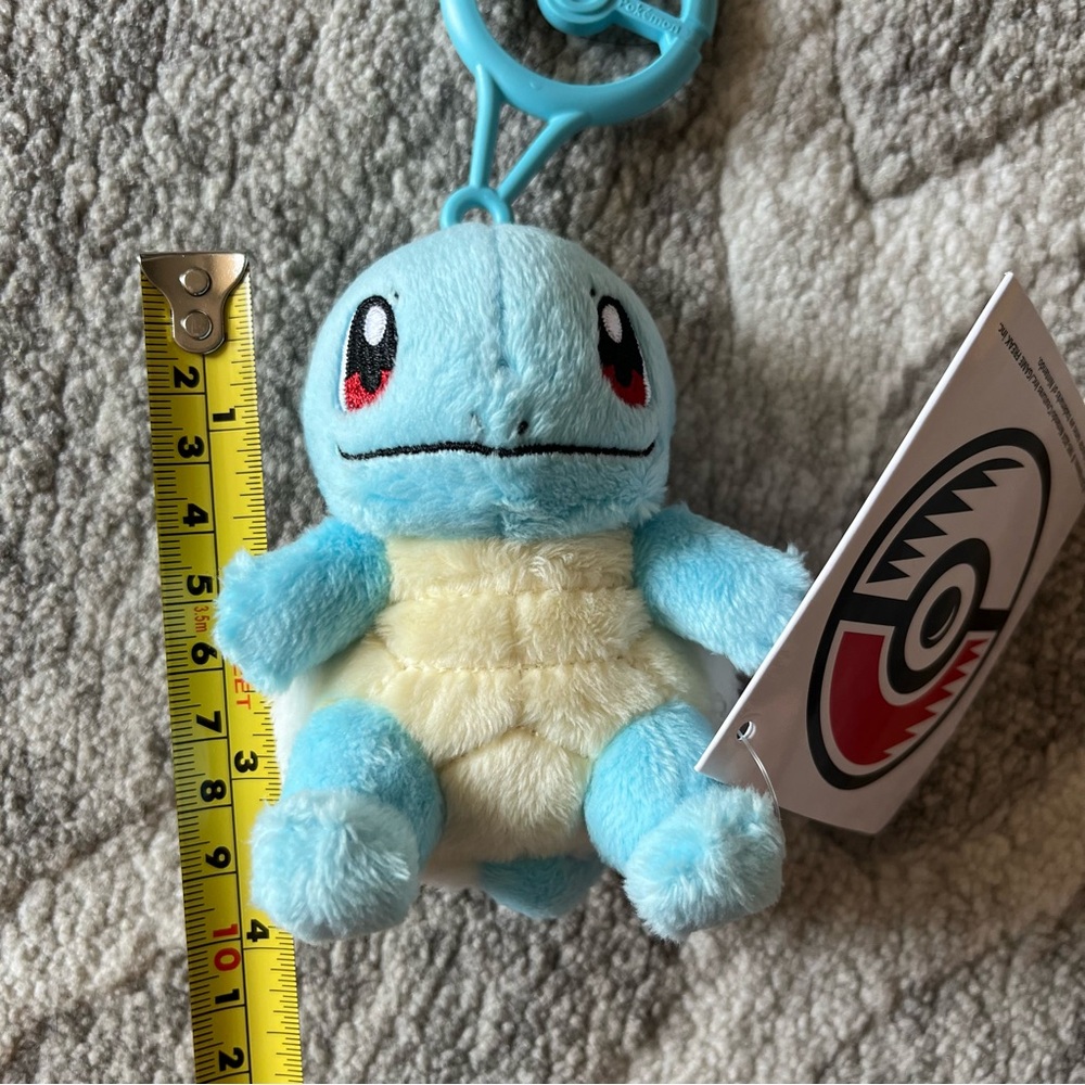 BNWT Pokemon Center Original Squirtle Plush Doll with Carabiner keychain - Picture 5 of 5